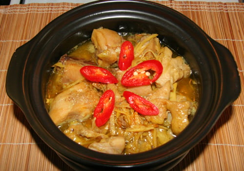 Làm mẹ, nấu ăn, món ngon, thịt gà, thịt gà rim mắm gừng