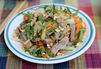 mề gà xào chua cay