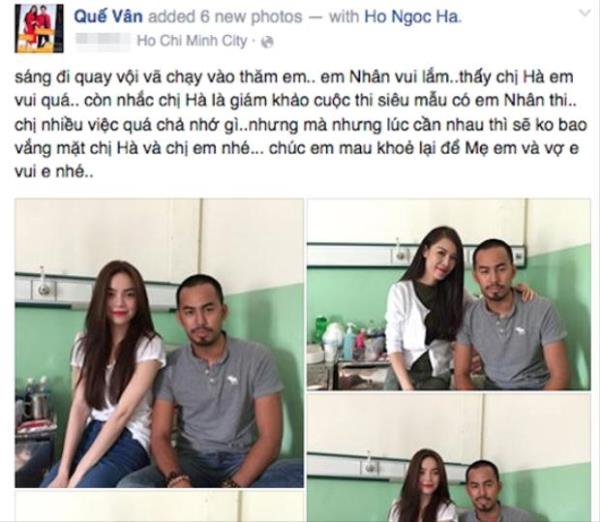 hà hồ thân thiết với quế vân