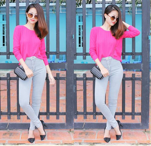 cách mặc quần jeans đẹp