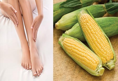 bột ngô trị nứt gót chân