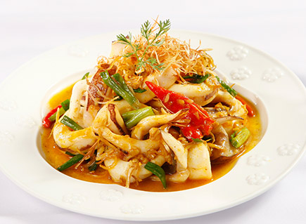 mực xào sả ớt