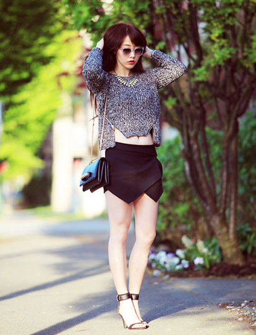 quần soóc giả váy skort