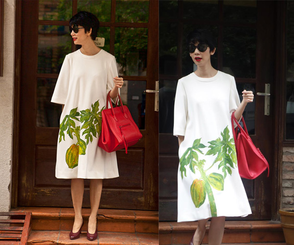 mặc đẹp cho bà bầu đi chơi tết