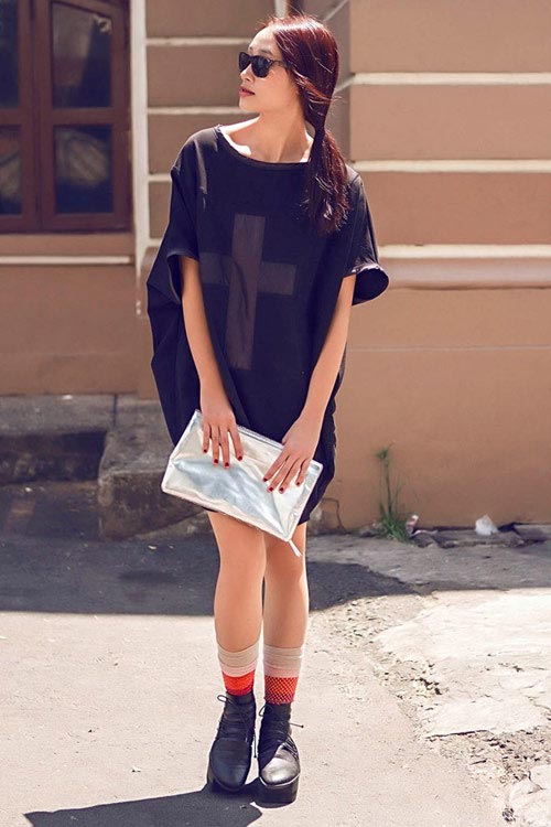 làm thế nào để mặc màu đen mà không bị già