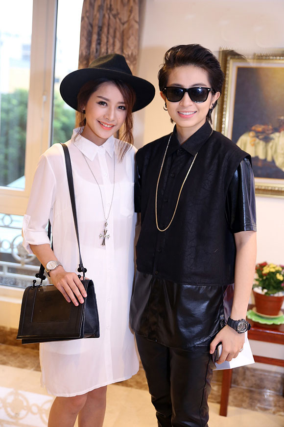 thời trang đôi của chi pu và gil lê
