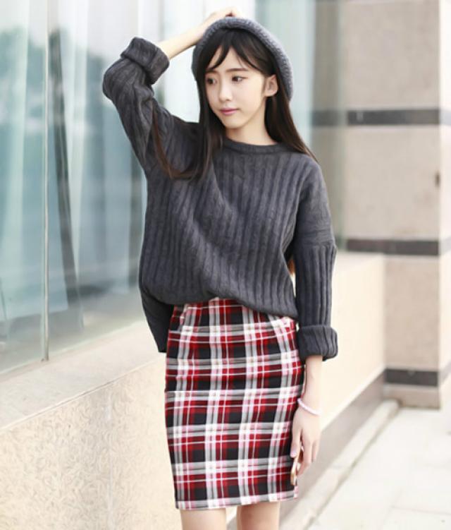 mix đồ kẻ caro