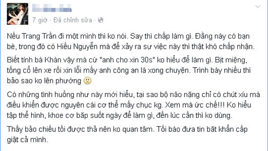 bạn bè lên tiếng vụ trang trần bị bắt