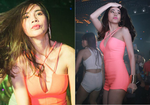 thời trang diễn ở bar của sao việt