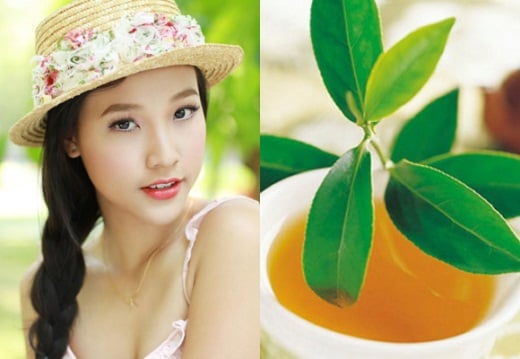trà xanh trắng da