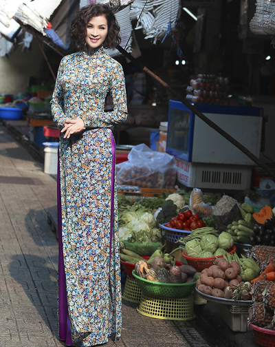 áo dài hoa đồng nội kín thân