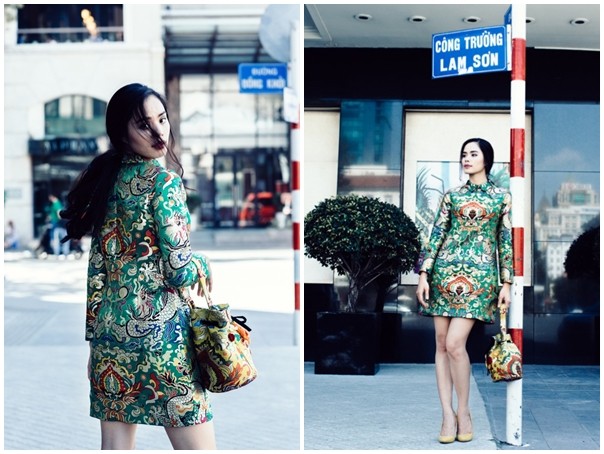 sao việt mê thời trang gấm