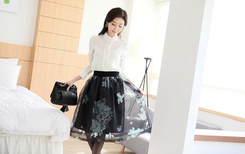 Chân váy xòe xếp ly đẹp