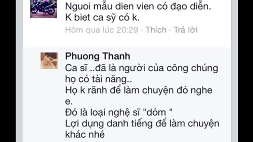 Phuong Thanh len tieng phe phan nghe gai goi cao cap