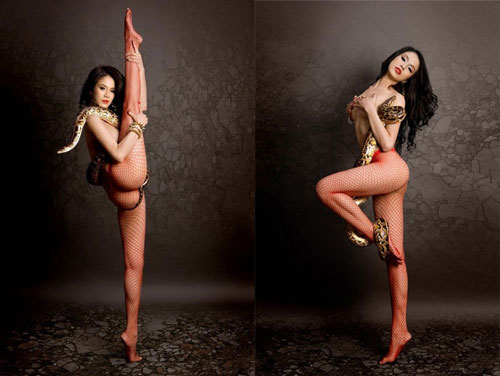 Thot tim voi nhung man lieu minh quan tran len nguoi cua sao Viet