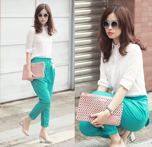 f5 phong cách cho nàng công sở mê sơ mi trắng