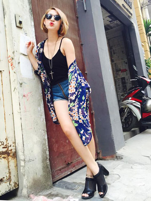 Giới trẻ đồng loạt lăng xê áo khoác kimono đầu hè