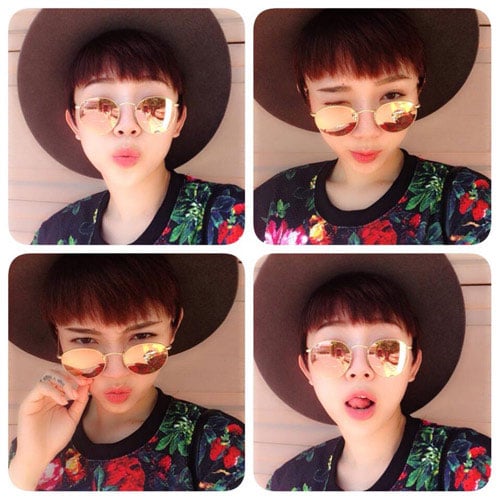 Sao Viet phat cuong voi mot kinh trang guong