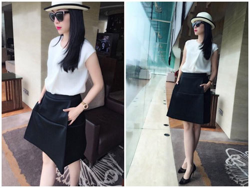 Mặc chân váy chữ a đẹp như sao Việt