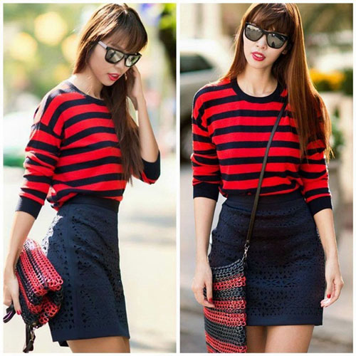 Mặc chân váy chữ a đẹp như sao Việt