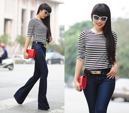 7 cách mặc quần jeans ống loe thời thượng trong năm 2015