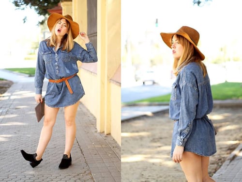 Bí quyết diện váy denim phong cách cho bạn gái thời thượng