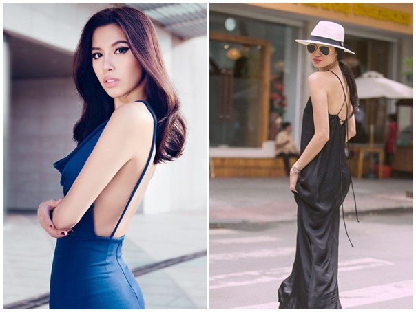 Váy dây mảnh giúp mỹ nhân Việt khoe trọn lưng trần
