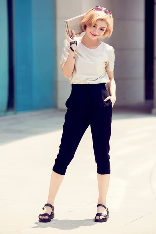 Street style gợi cảm của Tiêu Châu Như Quỳnh