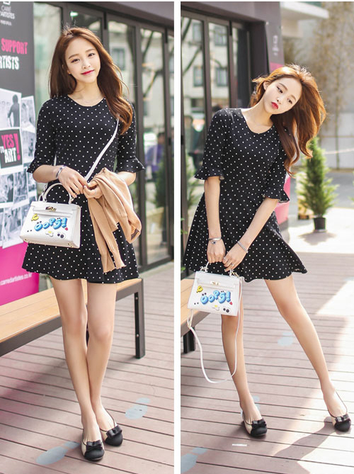 Duyên dáng tới công sở cùng đầm lỡ tay cực đẹp 2015