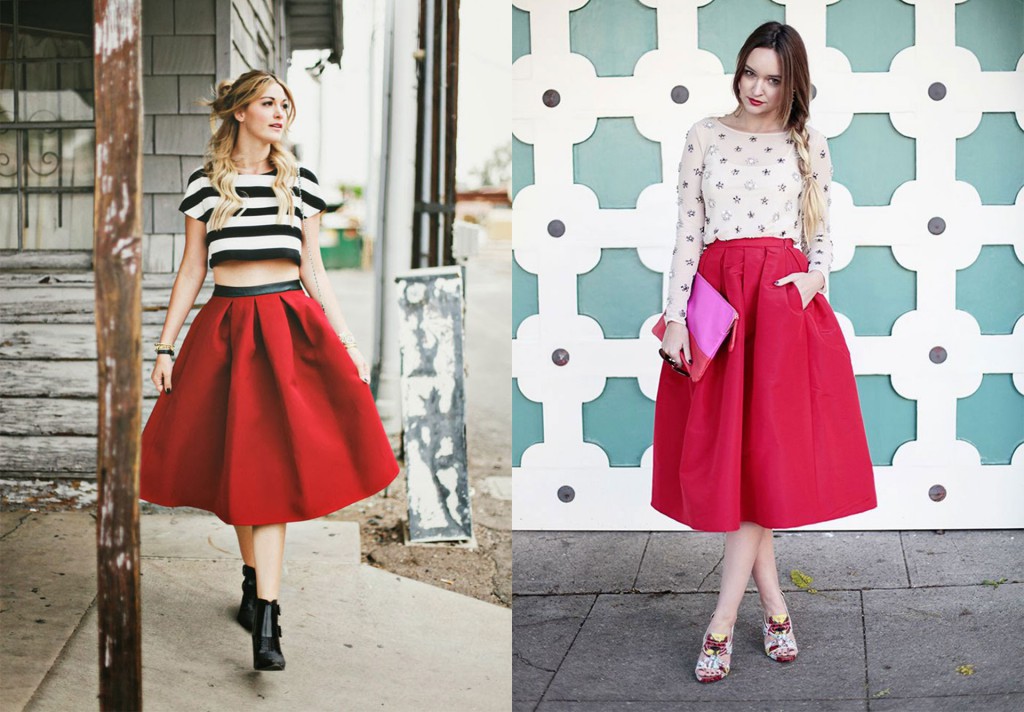 Bí quyết mặc đẹp cho bạn gái mê mẩn váy midi xòe
