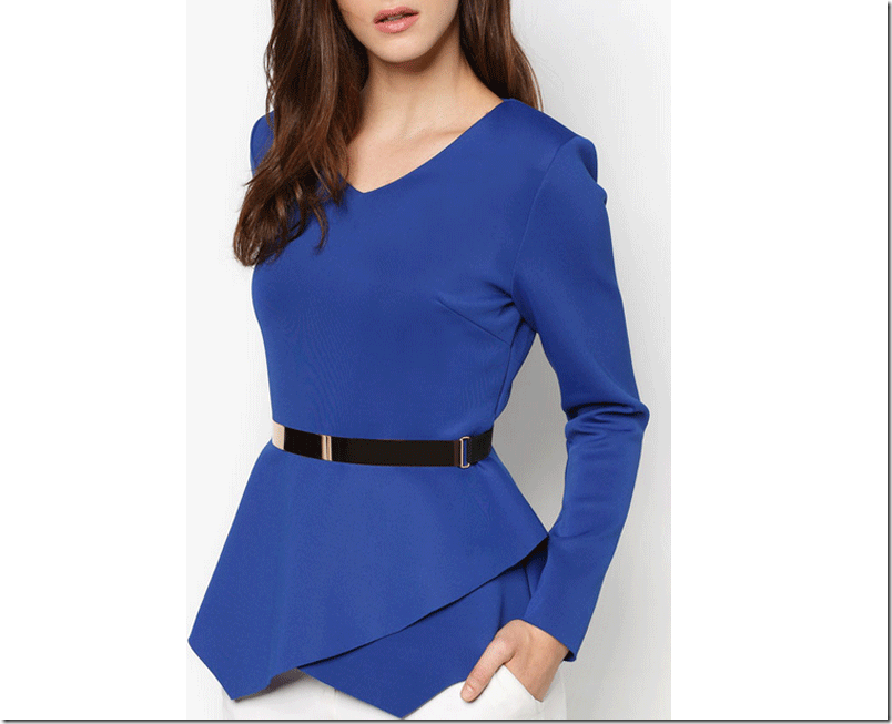 F5 phong cách công sở với váy áo peplum xếp nếp đầy ấn tượng