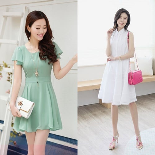 Đầu tuần đến công sở với đầm voan dịu dàng thanh lịch