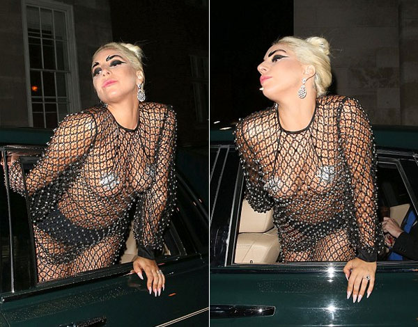 Lady Gaga mặc xuyên thấu sexy đi tiệc
