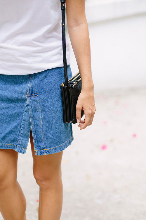 Chế váy denim cũ rích thành 2 kiểu đầm sành điệu