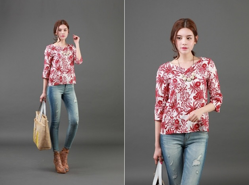 Đến công sở đầy trẻ trung tươi mới với áo sơ mi họa tiết