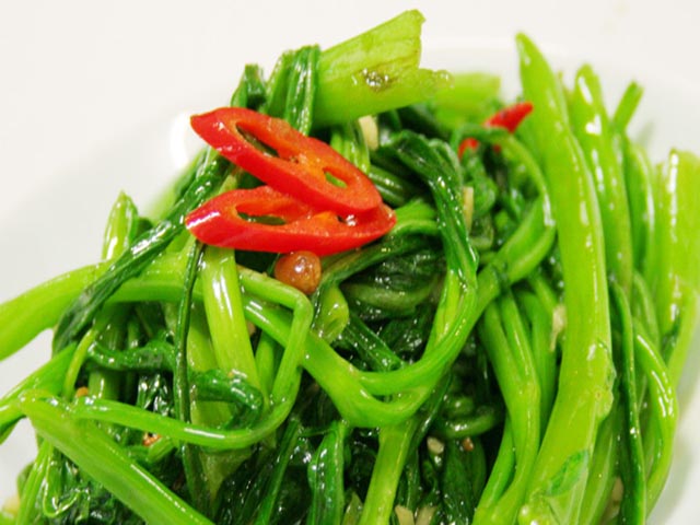 lưu ý khi dùng rau muống