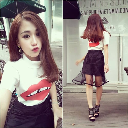 Sao Việt trẻ trung với họa tiết