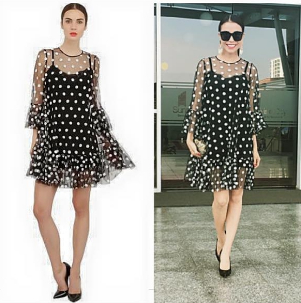 Trà Ngọc Hằng mix váy 100 triệu trong suốt siêu gợi cảm