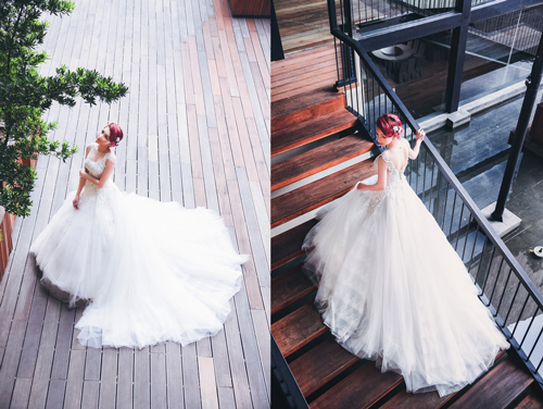 quỳnh chi diện váy cưới 2