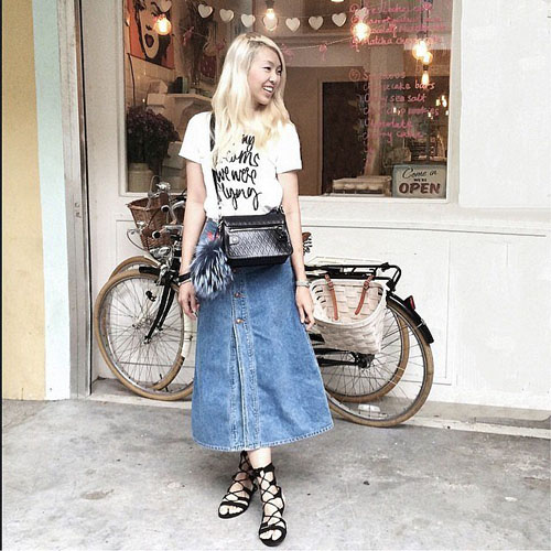 17 cách mặc váy denim thời thượng cho phái đẹp