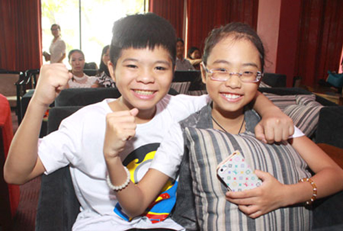 quang anh và thiện nhân the voice kids