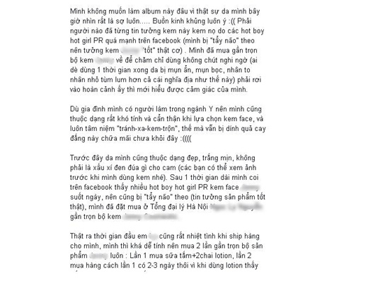 kem trộn hại da 