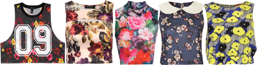 Croptop họa tiết hoa sành điệu cho bạn gái