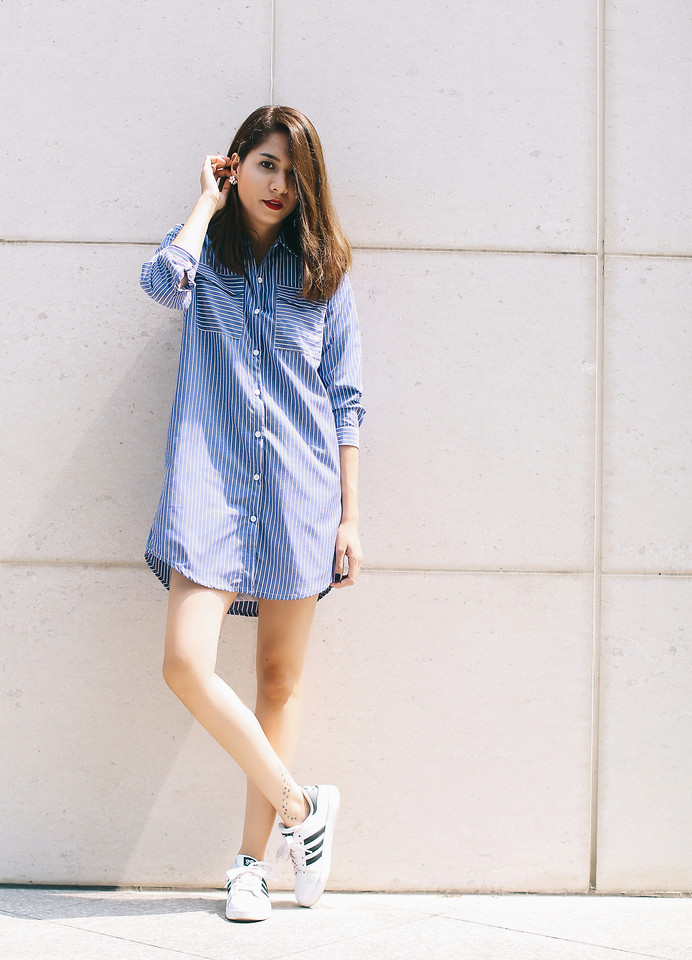 Phái đẹp trẻ trung, phong cách bất ngờ với váy sơ mi
