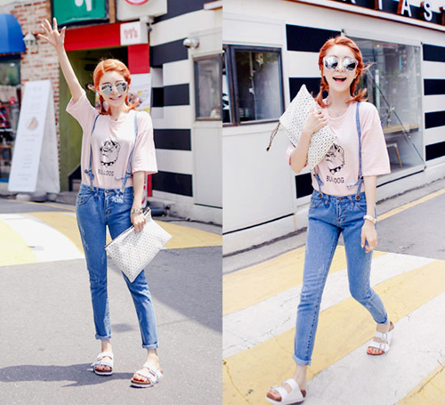 Quần yếm sành điệu say lòng cô gái trẻ