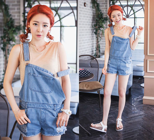 Quần yếm sành điệu say lòng cô gái trẻ
