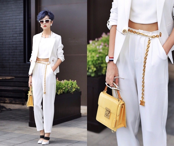 Fashionista hút hồn với sắc trắng ngày hè
