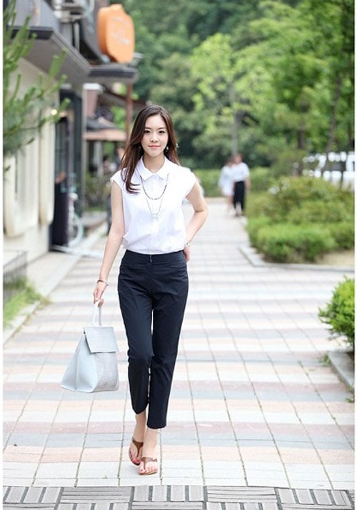 Áo sơ mi nữ cách điệu đẹp tôn dáng nàng công sở hè 2015