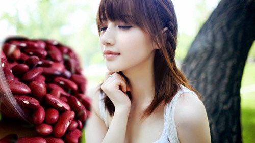 đậu đỏ trắng da 