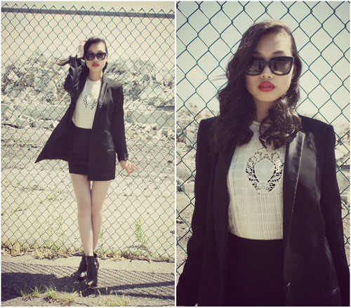 Mách bạn gái công sở phối đồ với blazer đen 